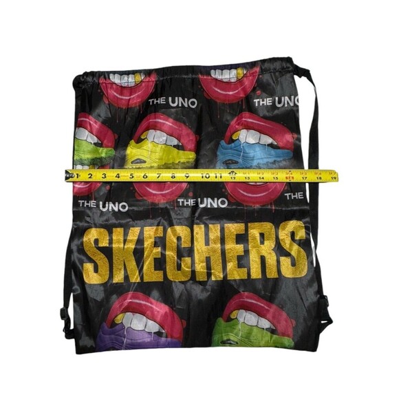 Skechers Shoes The Uno Mouth Teeth Nylon Backpack Tote Knapsack Bag - Picture 5 of 5